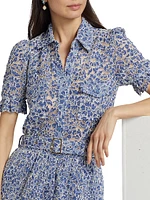 Claudia Lace Belted Shirtdress