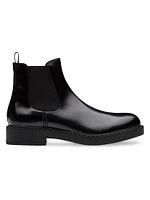 Brushed Leather Chelsea Boots