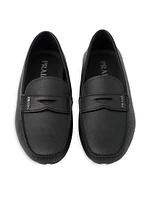 Saffiano Leather Driver Loafers