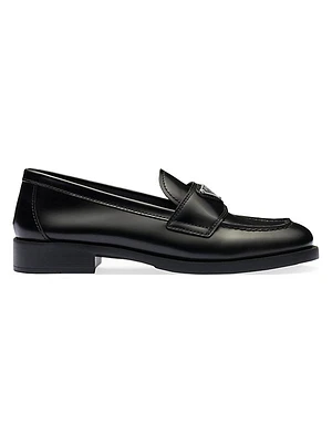 Unlined Brushed Leather Loafers