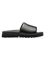 Padded Nappa Leather Slides