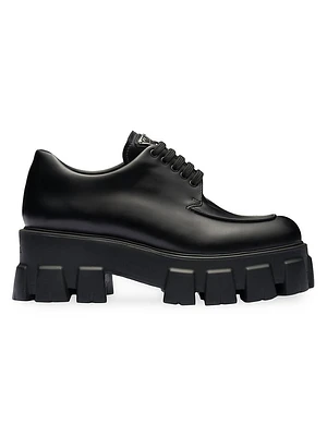 Monolith Brushed Leather Lace-Up Shoes