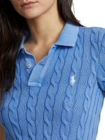 Cable-Knit Polo Shirt