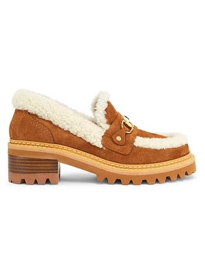 Juliet Leather & Shearling Loafers