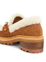 Juliet Leather & Shearling Loafers