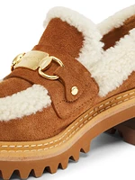 Juliet Leather & Shearling Loafers