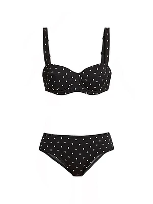 Polka-Dot Underwire 2-Piece Bikini Set