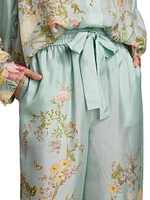 Waverly Silk Floral Relaxed Pants