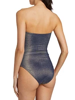 Ottie Lurex Knot Trim One-Piece Swimsuit