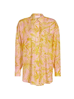 Pop Floral Silk Shirt