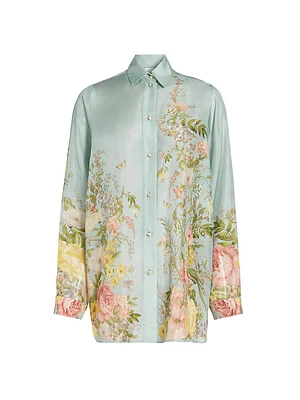 Waverly Silk Floral Relaxed Shirt