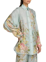 Waverly Silk Floral Relaxed Shirt