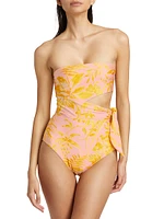 Strapless Tie One-Piece Swimsuit