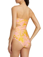 Strapless Tie One-Piece Swimsuit