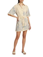 Ottie Palm Cover-Up Shirtdress