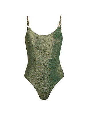 Halliday Glittery One-Piece Swimsuit