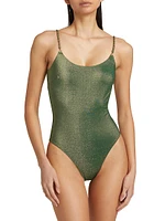 Halliday Glittery One-Piece Swimsuit