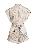 Halliday Floral Linen Romper