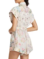 Halliday Floral Linen Romper