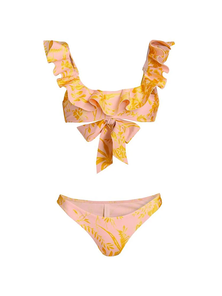 Floral Frill Bikini Set