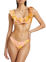 Floral Frill Bikini Set