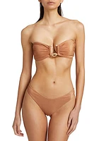 Ottie Lurex Knot Trim Bikini