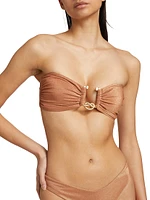 Ottie Lurex Knot Trim Bikini