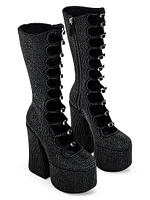 Kiki 160MM Crystal-Embellished Suede Boots