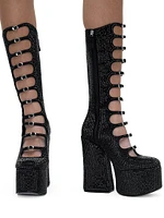 Kiki 160MM Crystal-Embellished Suede Boots