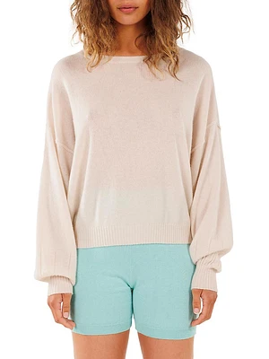 Abby Cashmere Balloon-Sleeve Sweater