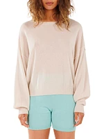 Abby Cashmere Balloon-Sleeve Sweater