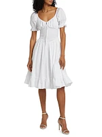 Luciana Cotton Smocked Midi-Dress