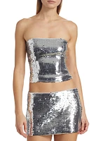 Sequined Tube Top