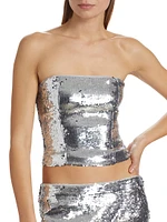 Sequined Tube Top