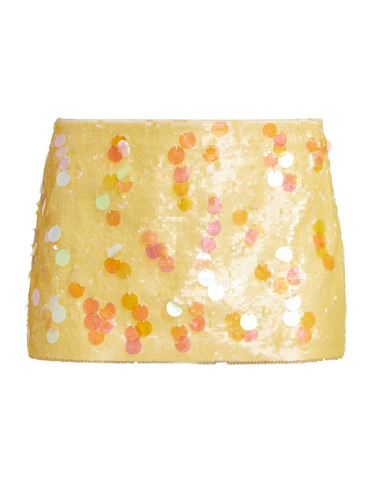 Sequined Low-Rise Miniskirt