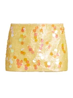 Sequined Low-Rise Miniskirt