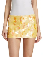 Sequined Low-Rise Miniskirt