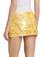 Sequined Low-Rise Miniskirt