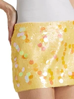 Sequined Low-Rise Miniskirt