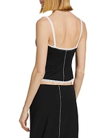 Dainty Contrast Stitch Camisole