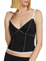 Dainty Contrast Stitch Camisole