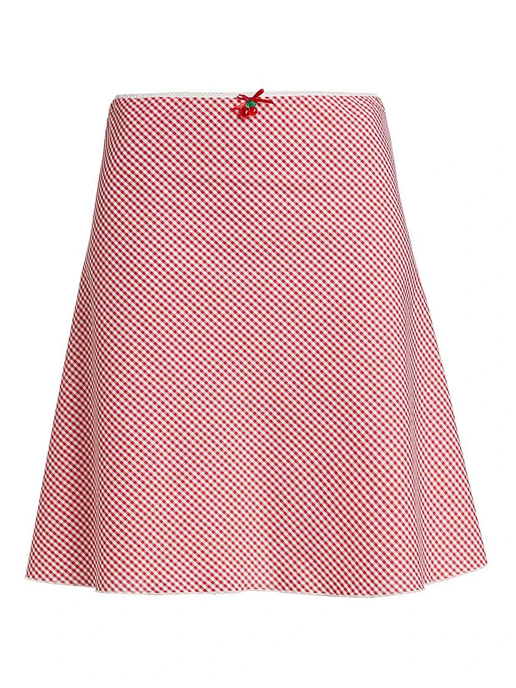 Paloma Gingham A-Line Skirt