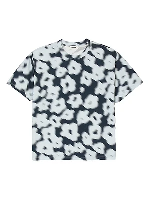 Blurry Floral Cotton T-Shirt