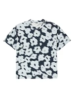 Blurry Floral Cotton T-Shirt