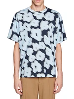 Blurry Floral Cotton T-Shirt