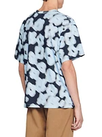 Blurry Floral Cotton T-Shirt