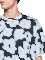 Blurry Floral Cotton T-Shirt