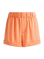 Toyo Satin-Finish Cuffed Shorts