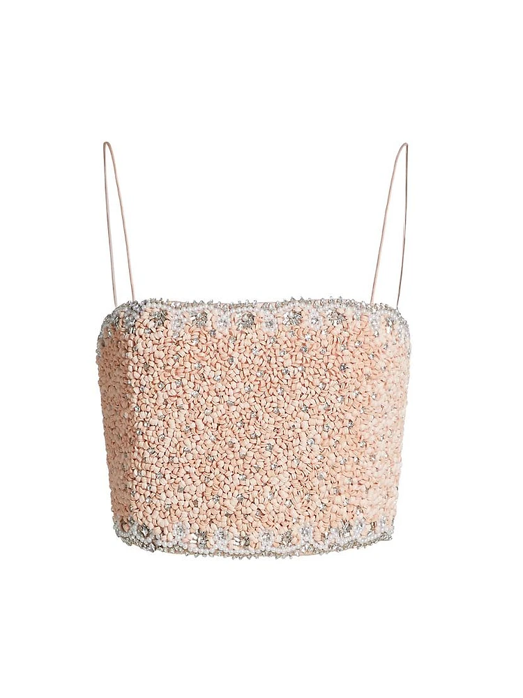 Ceresi Crystal-Embellished Crop Top