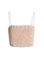 Ceresi Crystal-Embellished Crop Top